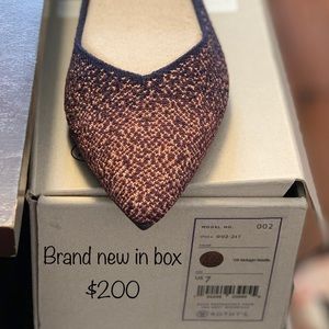 Rothy Midnight Metallic Points Brand New